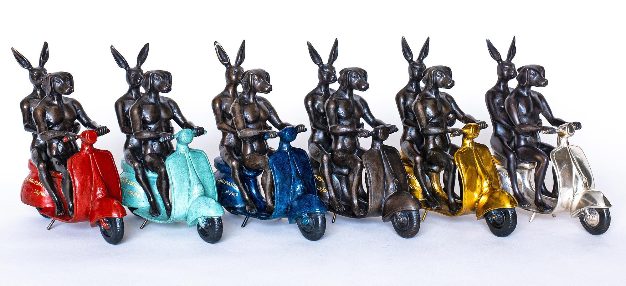 Gillie and Marc Sculpture ~ 'They Were the Authentic Vespa Riders in Rome' (Sold)
