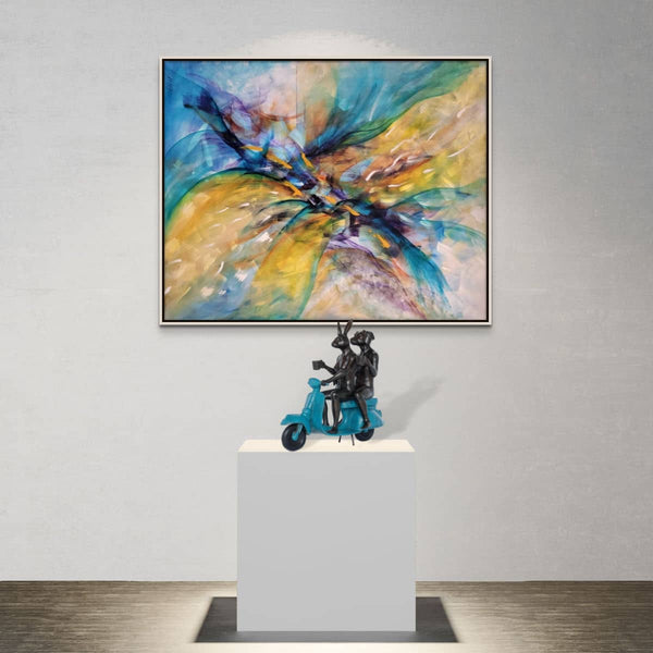 Australian Abstract Artist Mitch Miller Painting ~ 'Beneath the Surface' - Curate Art & Design Gallery Sorrento Mornington Peninsula Melbourne