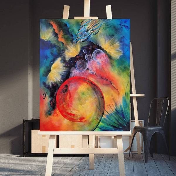 Australian Abstract Artist Mitch Miller Painting ~ 'The Noise of Silence' - Curate Art & Design Gallery Sorrento Mornington Peninsula Melbourne