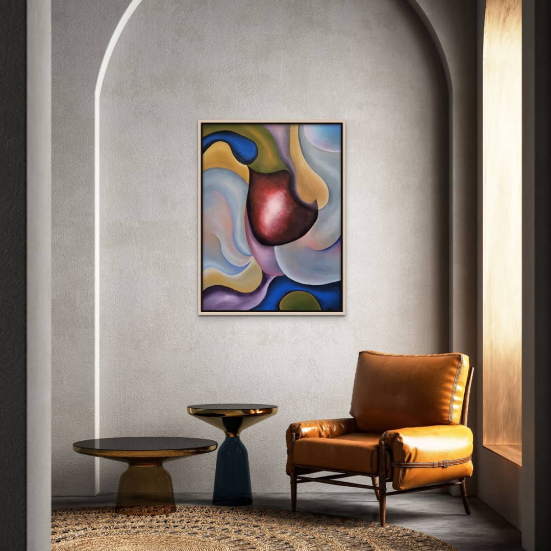Australian Abstract Artist Mitch Miller Painting ~ 'Fluid' - Curate Art & Design Gallery in Sorrento Mornington Peninsula Melbourne