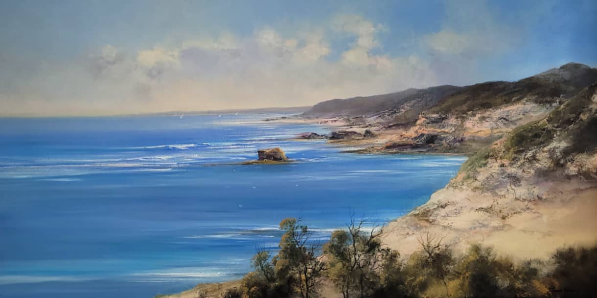 Chris Kandis Painting ~ 'Jubilee Point, Back Beach' - Curate Art & Design Gallery Sorrento Mornington Peninsula Melbourne