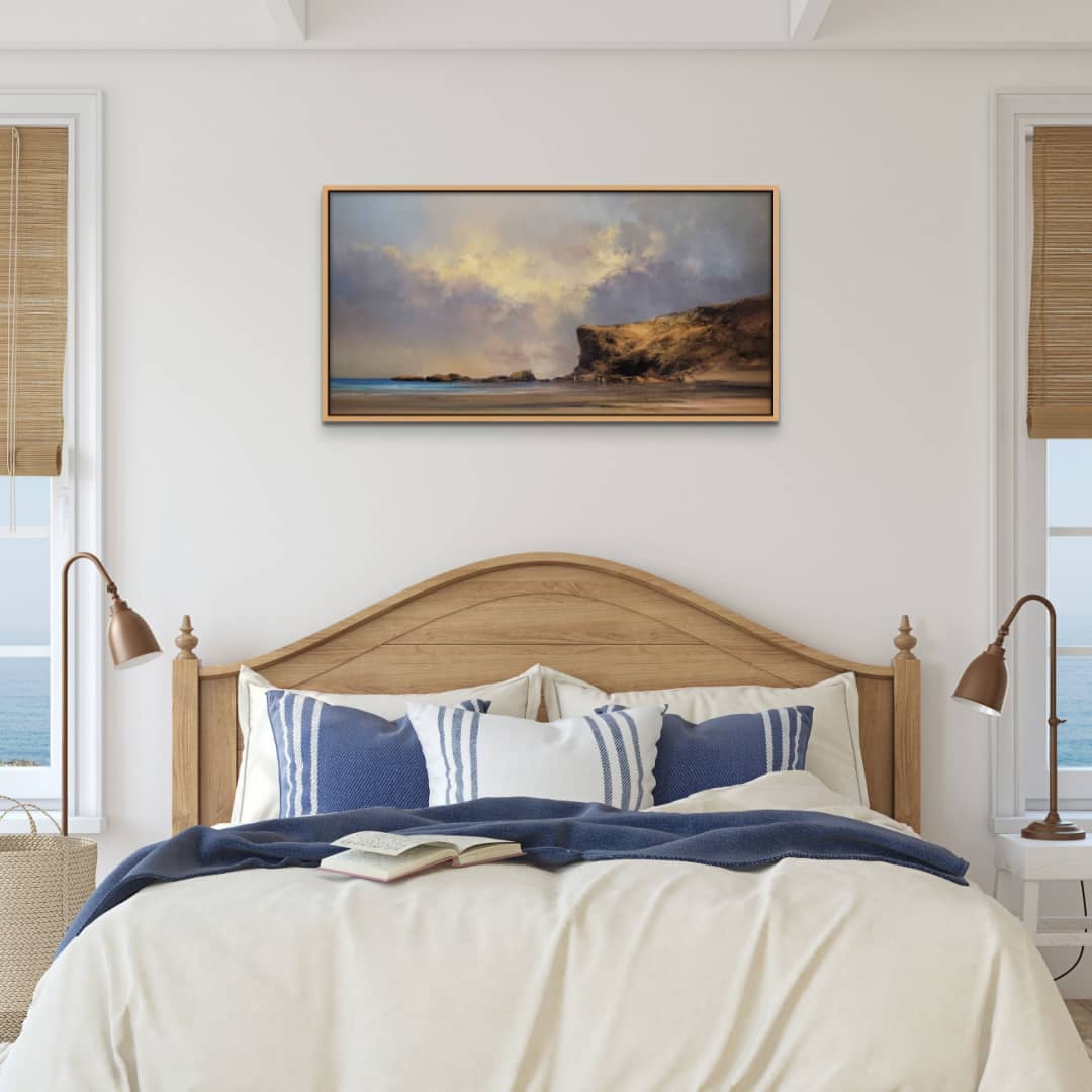 Chris Kandis Painting ~ 'Storm Shadows Cliff, Back Beach' - Curate Art & Design Gallery Sorrento Mornington Peninsula Melbourne