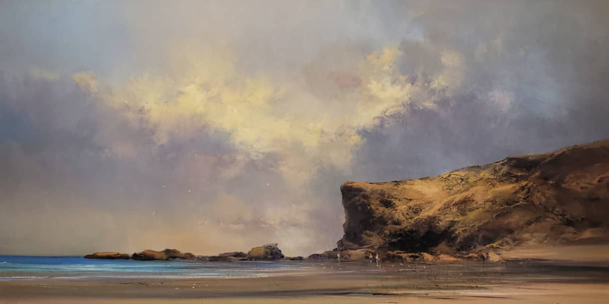 Chris Kandis Painting ~ 'Storm Shadows Cliff, Back Beach' - Curate Art & Design Gallery Sorrento Mornington Peninsula Melbourne