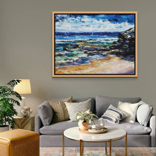 Australian Artist Esther Shohet Painting ~ 'Colourful Moments of Mt. Martha' - Curate Art & Design Gallery Sorrento Melbourne