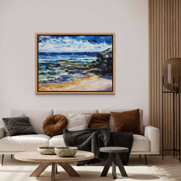 Australian Artist Esther Shohet Painting ~ 'Colourful Moments of Mt. Martha'' - Curate Art & Design Gallery Sorrento Melbourne