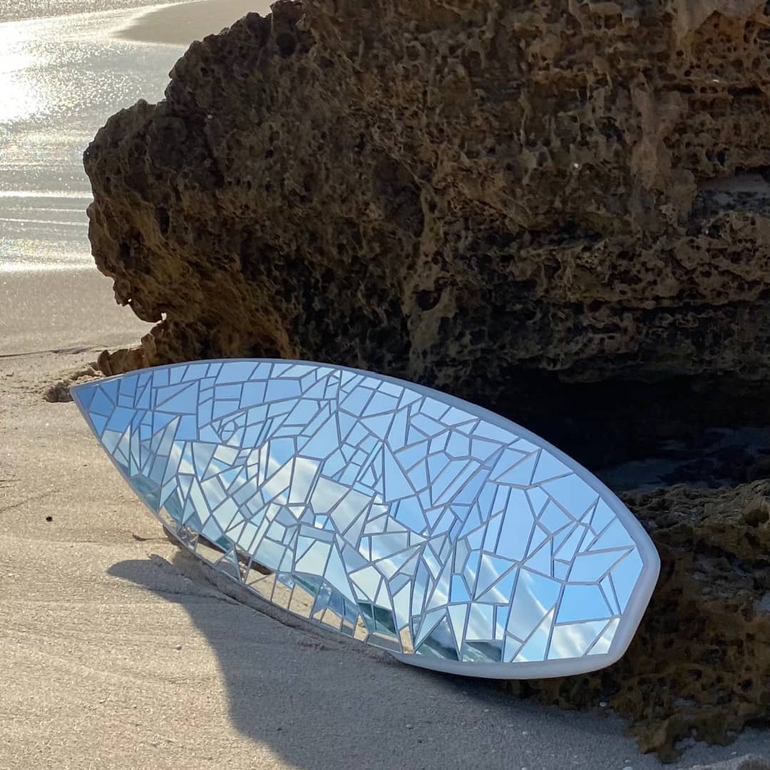 Jimmy Huddle Mosaic Surfboard ~ 'Evanesce' - Curate Art & Deisgn Gallery in Sorrento Mornington Peninsula Melbourne