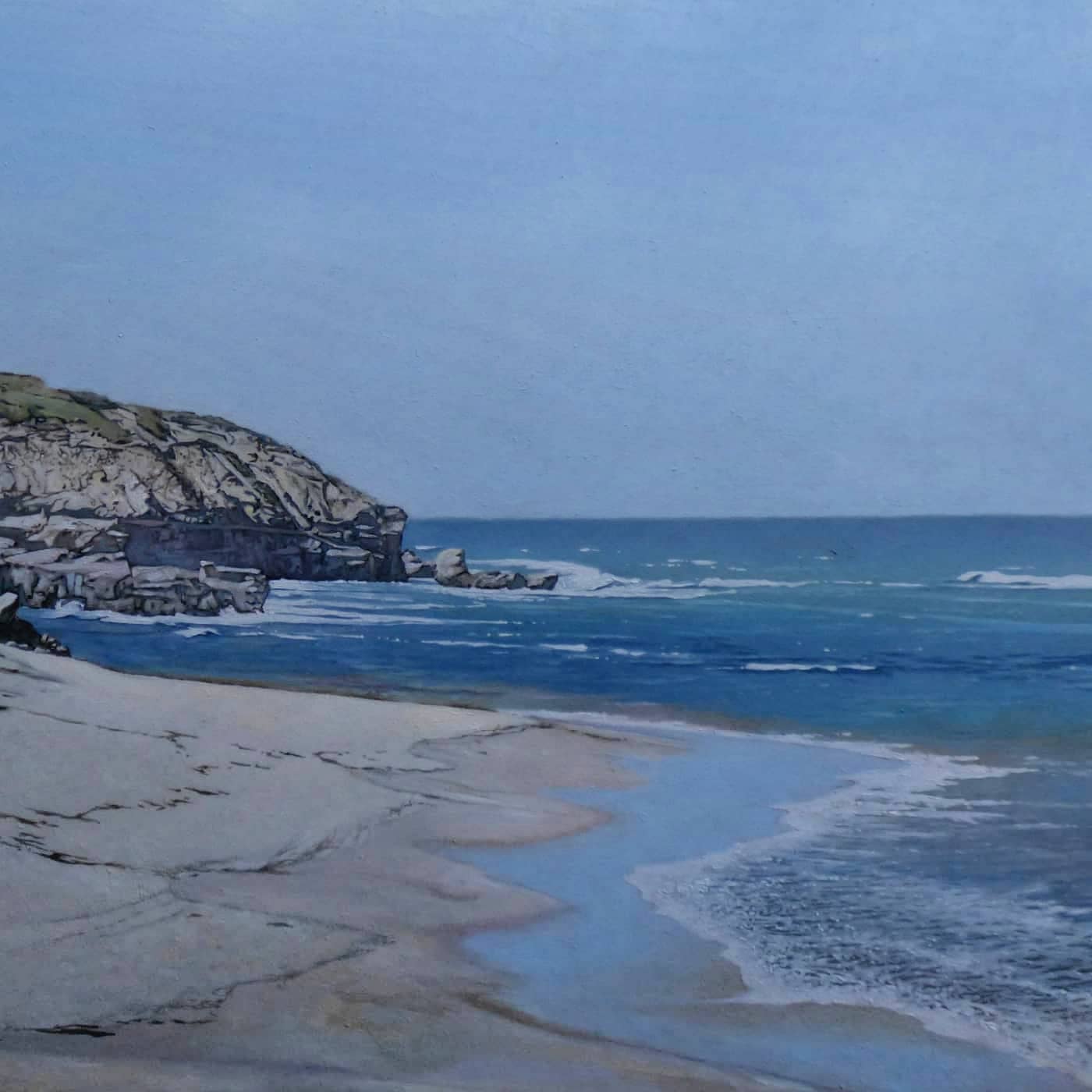 Peninsula-Based Australian Artist Jim Stagg Painting ~ 'Sorrento Back Beach' - Curate Art & Design Gallery Sorrento Mornington Peninsula Melbourne