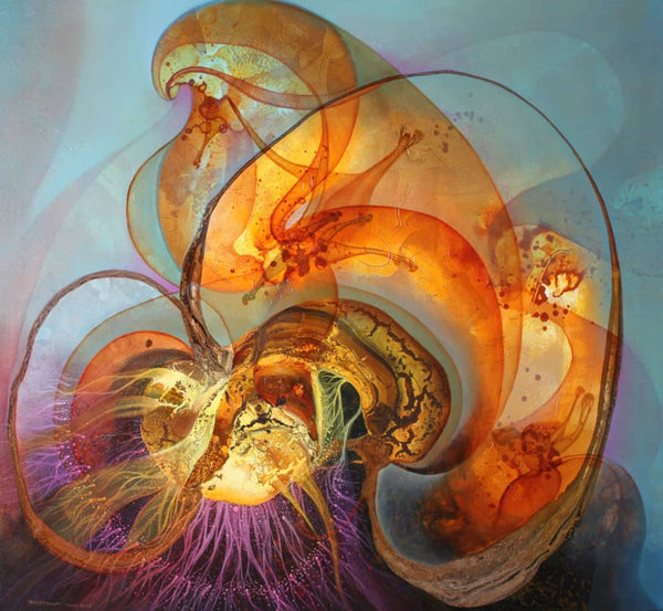 Australian Artist John Scott Painting ~ 'Heartcelium' - Curate Art & Design Gallery Sorrento Mornington Peninsula Melbourne