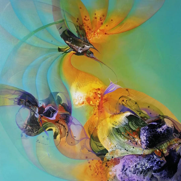 Australian Artist John Scott Painting ~ 'Hummingbird' - Curate Art & Design Gallery Sorrento Mornington Peninsula Melbourne