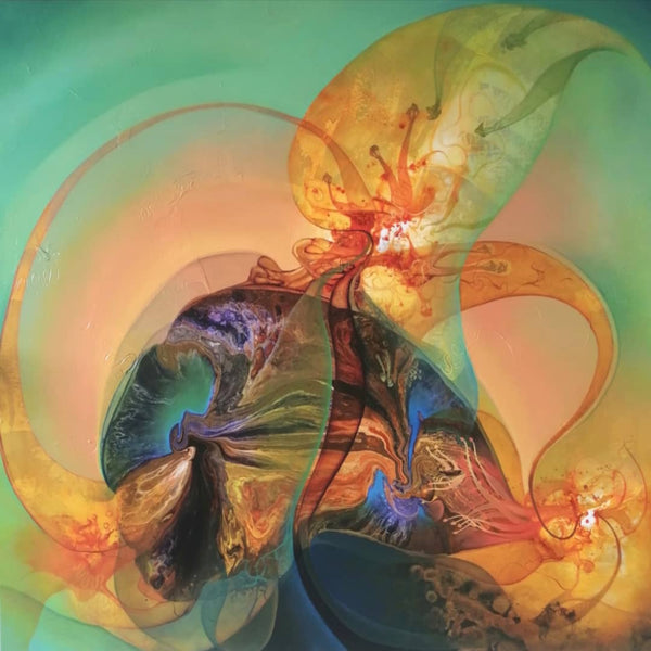 Australian Artist John Scott Painting ~ 'Hyphae-my-corrhiza' - Curate Art & Design Gallery Sorrento Mornington Peninsula Melbourne