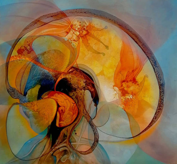 Australian Artist John Scott Painting ~ 'Mindcelium' - Curate Art & Design Gallery Sorrento Mornington Peninsula Melbourne