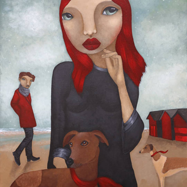 Liz McKay Painting ~ 'Winter Beach Walk'