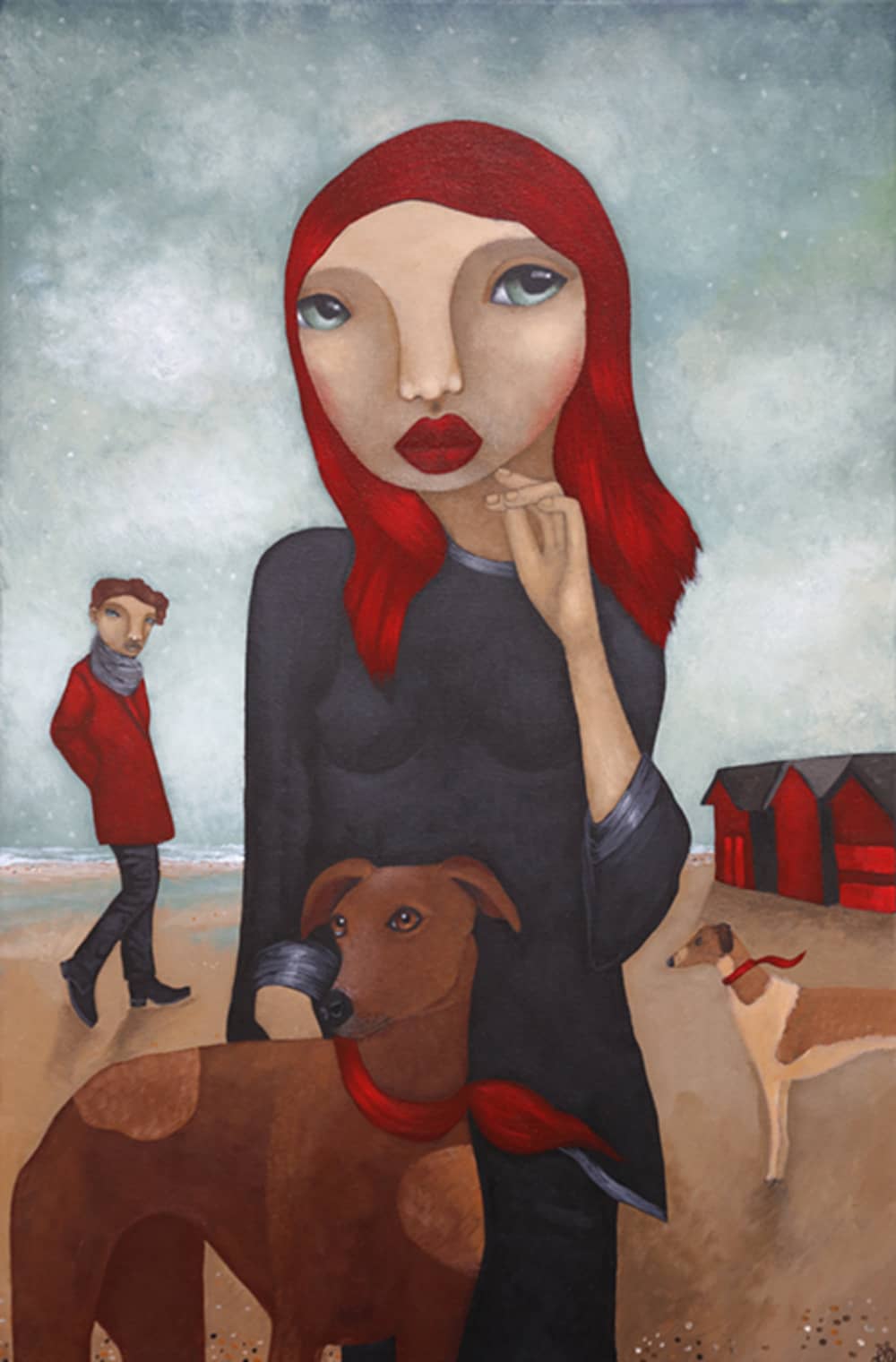 Liz McKay Painting ~ 'Winter Beach Walk'