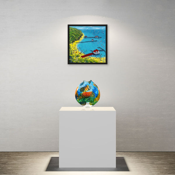 Noel Hart Glass ~ 'Coconut Lory' (Sold)