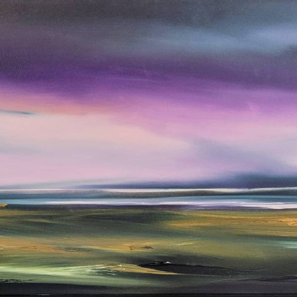 Australian Artist Stuart Clues Painting ~ 'Twilight on the Plains, Victorian Alpine' - Curate Art & Design Gallery Sorrento Mornington Peninsula Melbourne