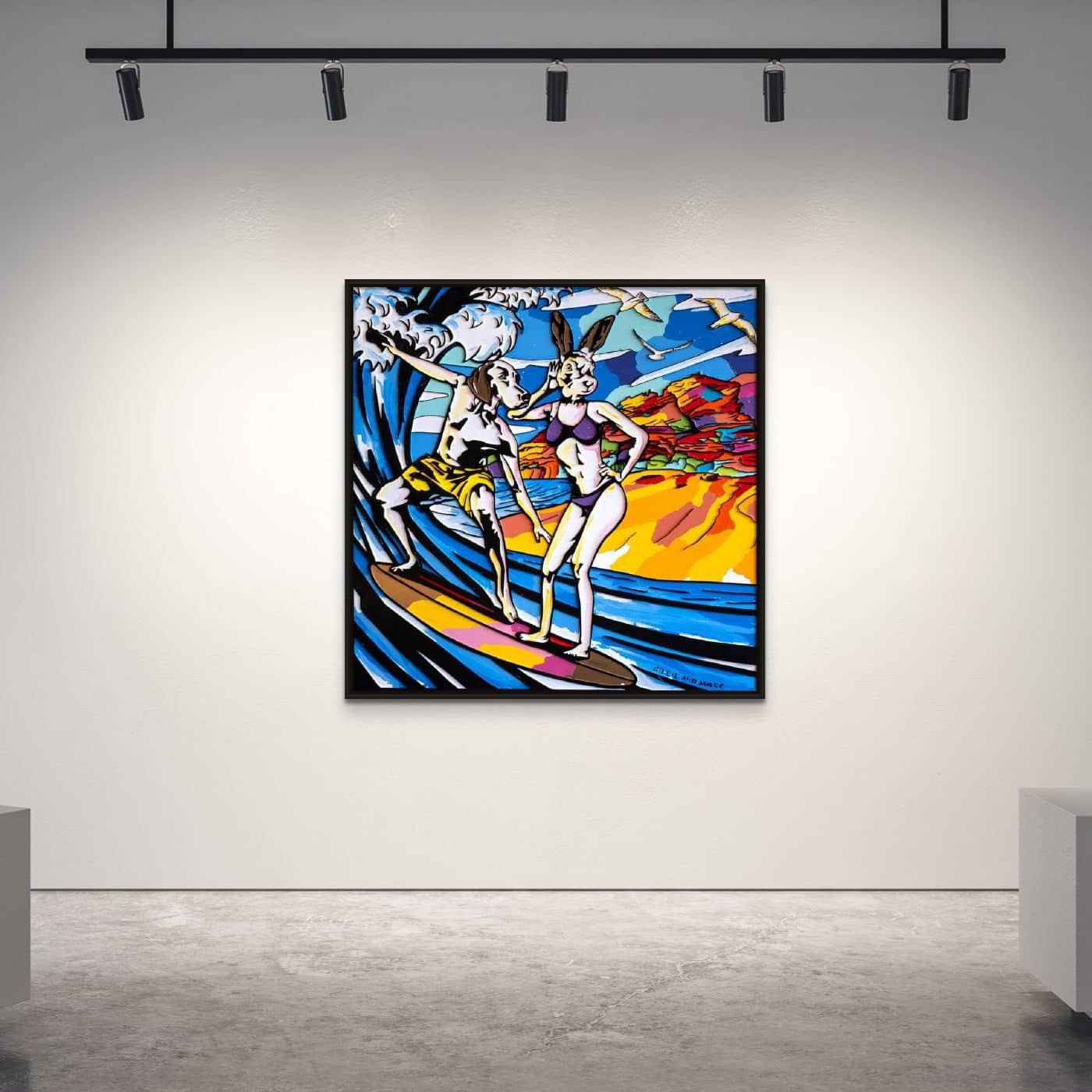 Australian Artistic Duo Gillie and Marc Painting ~ 'They Lived for the Ride' - Curate Art & Design Gallery Sorrento Mornington Peninsula Melbourne