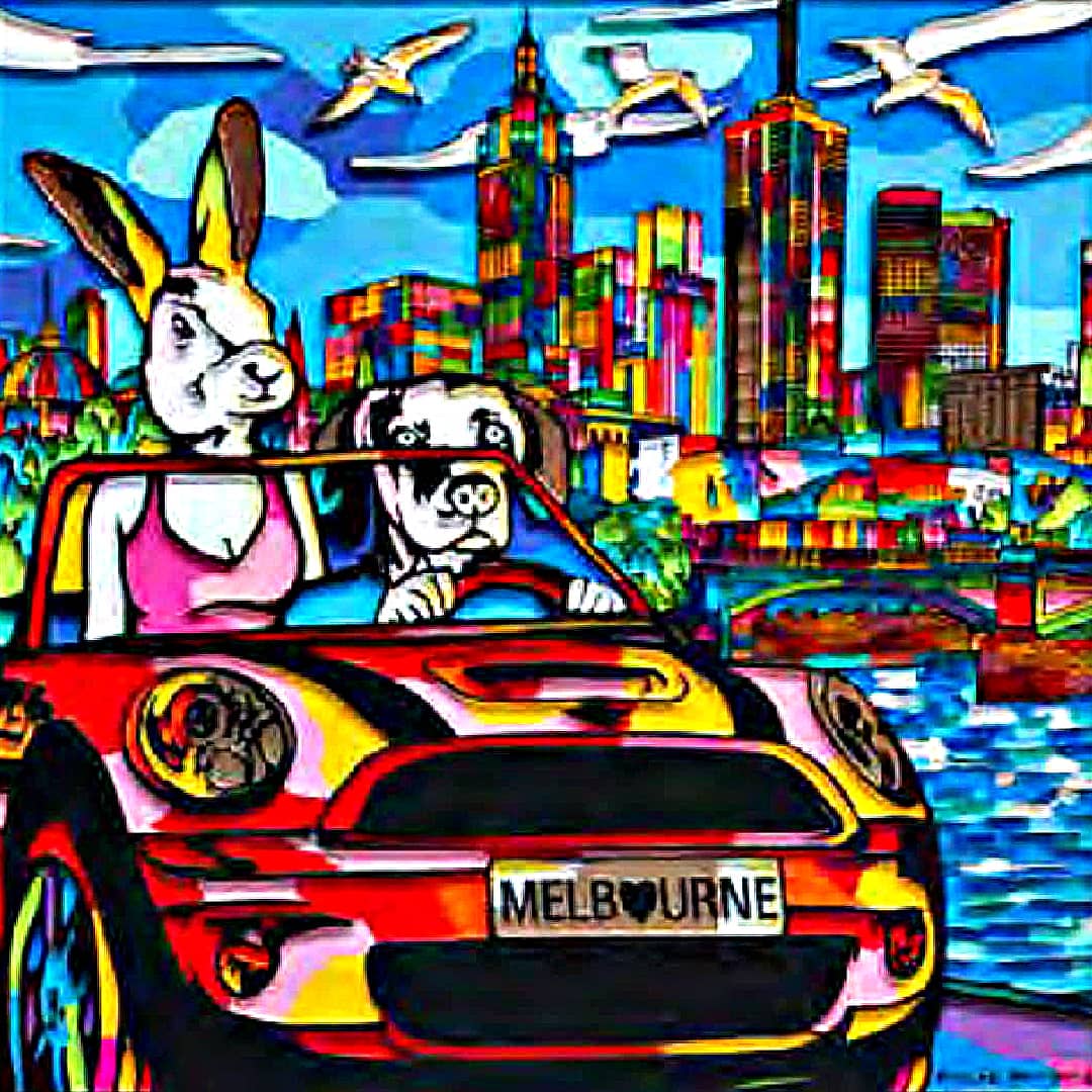 Australian Artists Gillie and Marc Painting ~ 'They Loved the City' - Curate Art & Design Gallery Sorrento Mornington Peninsula Melbourne