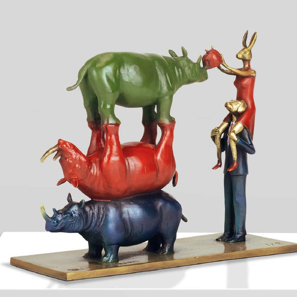 Gillie and Marc Sculpture ~ 'They Loved Wildlife and Each Other' - Curate Art & Design Gallery Sorrento Mornington Peninsula Melbourne