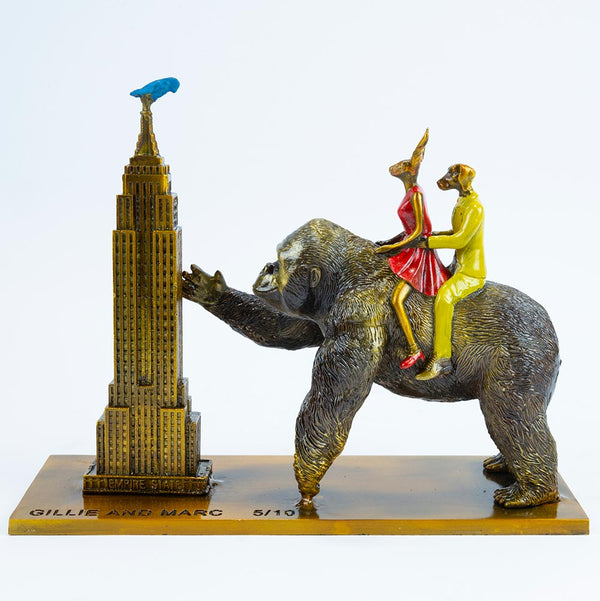 Gillie and Marc Bronze Sculpture ~ 'They Met the King in New York' - Curate Art & Design Gallery Sorrento Mornington Peninsula Melbourne