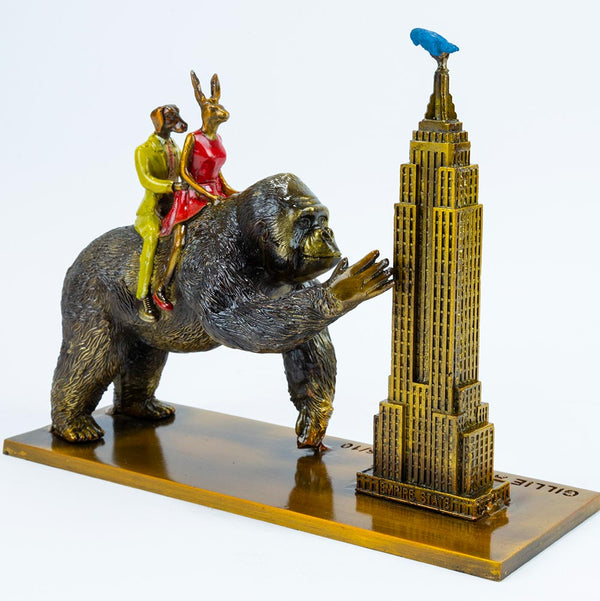 Gillie and Marc Bronze Sculpture ~ 'They Met the King in New York' - Curate Art & Design Gallery Sorrento Mornington Peninsula Melbourne