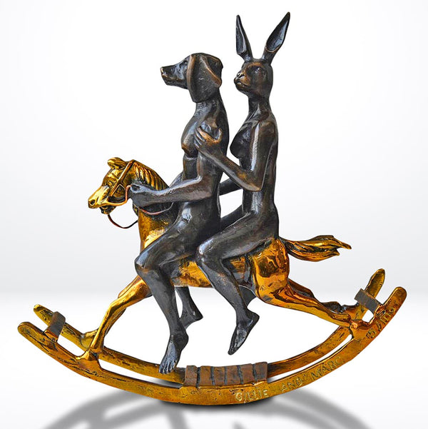 Gillie and Marc Bronze Sculpture ~ 'They Rocked the House Down' - Curate Art & Design Gallery Sorrento Mornington Peninsula Melbourne