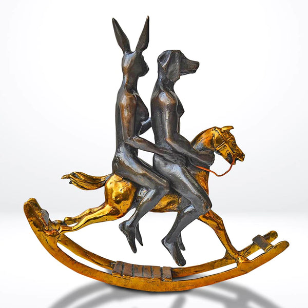 Gillie and Marc Bronze Sculpture ~ 'They Rocked the House Down' - Curate Art & Design Gallery Sorrento Mornington Peninsula Melbourne