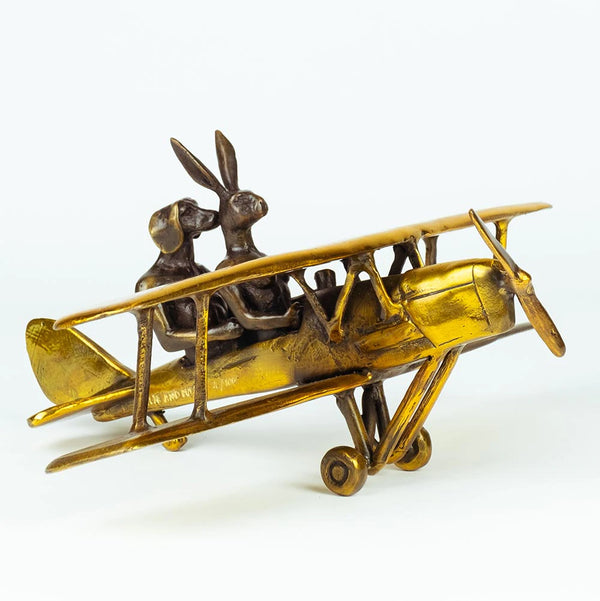 Gillie and Marc Bronze Sculpture ~ 'They Were Flying High' - Curate Art & Design Gallery Sorrento Mornington Peninsula Melbourne