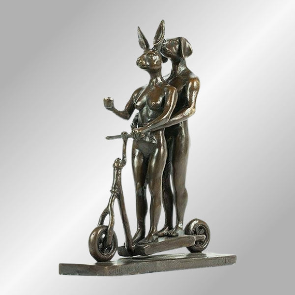 Gillie and Marc Bronze Sculpture ~ 'They Zig-Zagged in Harmony' - Curate Art & Design Gallery Sorrento Mornington Peninsula Melbourne