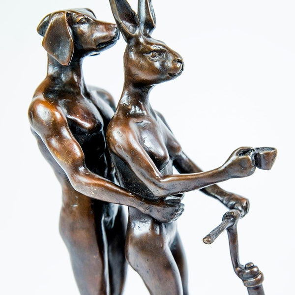 Gillie and Marc Bronze Sculpture ~ 'They Zig-Zagged in Harmony' - Curate Art & Design Gallery Sorrento Mornington Peninsula Melbourne
