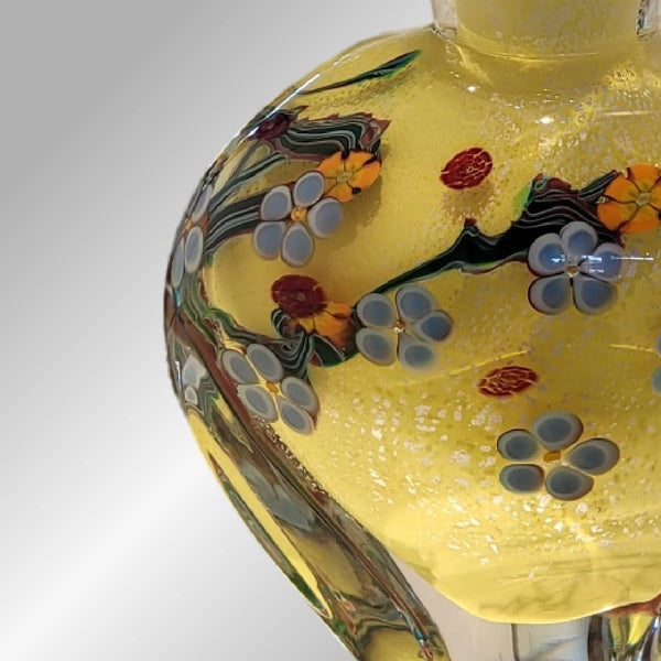 Anne Clifton Glass ~ 'Wildflower Bottle in Yellow' - Curate Art & Design Gallery Sorrento Mornington Peninsula Melbourne
