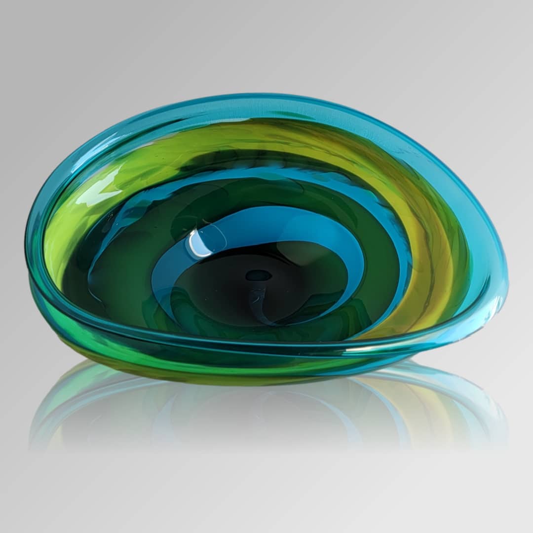 James McMurtrie Glass Bowl Large ~ 'Sorrento' - Curate Art & Design Gallery Sorrento Melbourne