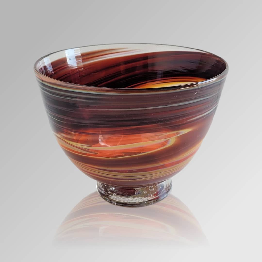 James McMurtrie Glass Bowl Small ~ 'Autumn' - Curate Art & Design Gallery Sorrento Melbourne