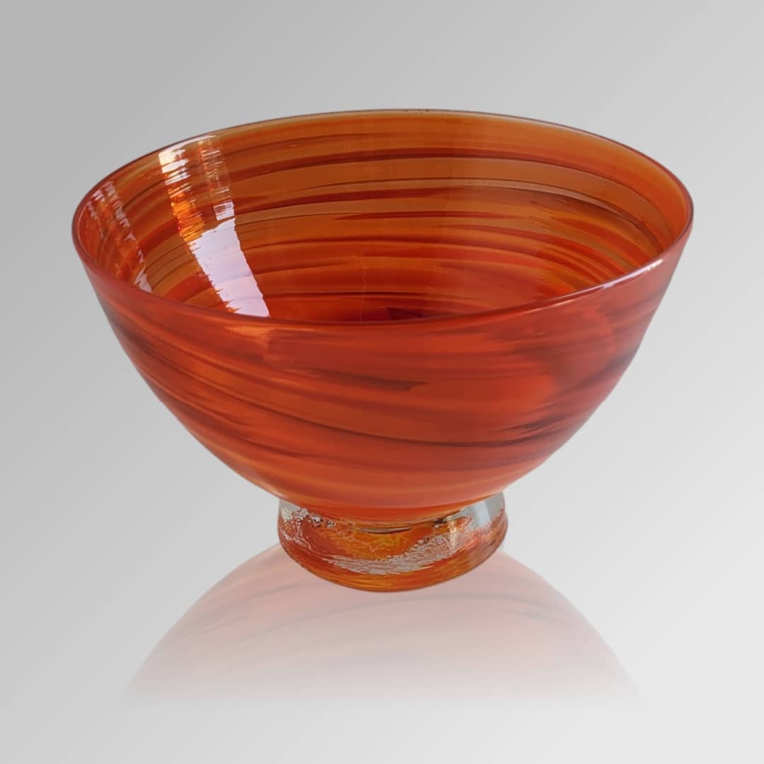 James McMurtrie Glass Bowl Small ~ 'Fire' - Curate Art & Design Gallery Sorrento Melbourne