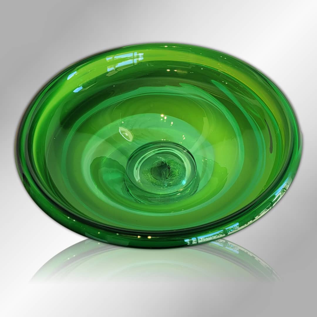 James McMurtrie Glass Bowl ~ 'Jade' - @ Curate Art & Design Gallery in Sorrento Mornington Peninsula Melbourne