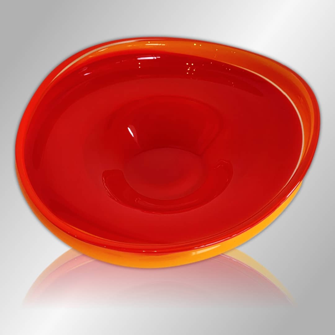 James McMurtrie Glass Bowl Large ~ 'Sunglow' - Curate Art & Design Gallery Sorrento Mornington Peninsula Melbourne
