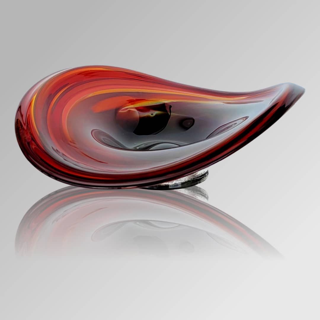 James McMurtrie Glass Bowl (Small) ~ 'Flame' (Sold)