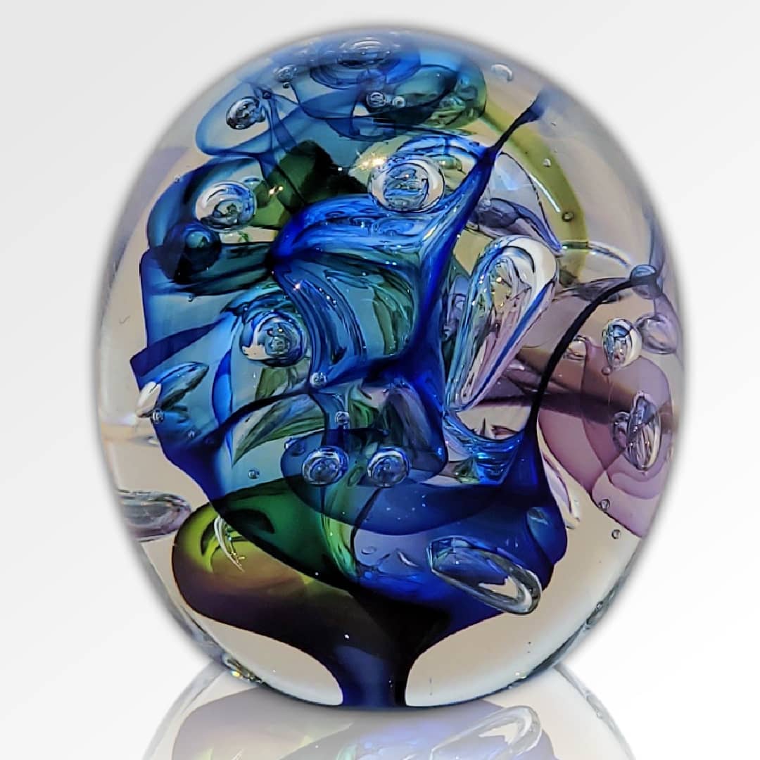 Peninsula-Based Australian Glass Artist Roberta Easton ~ 'Bubbly Sphere, Chasm' - Curate Art & Design Gallery Sorrento Mornington Peninsula Melbourne