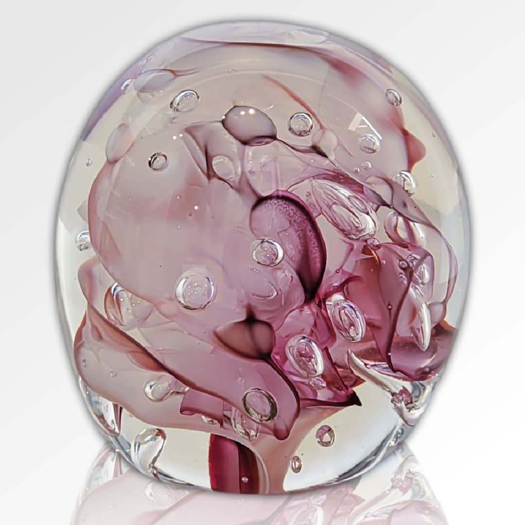 Peninsula-Based Australian Glass Artist Roberta Easton ~ 'Bubbly Sphere, Blush' - Curate Art & Design Gallery Sorrento Mornington Peninsula Melbourne