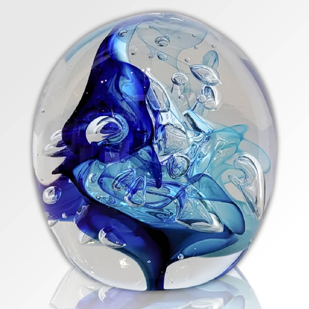Peninsula-Based Australian Glass Artist Roberta Easton ~ 'Bubbly Sphere, Wave' - Curate Art & Design Gallery Sorrento Mornington Peninsula Melbourne