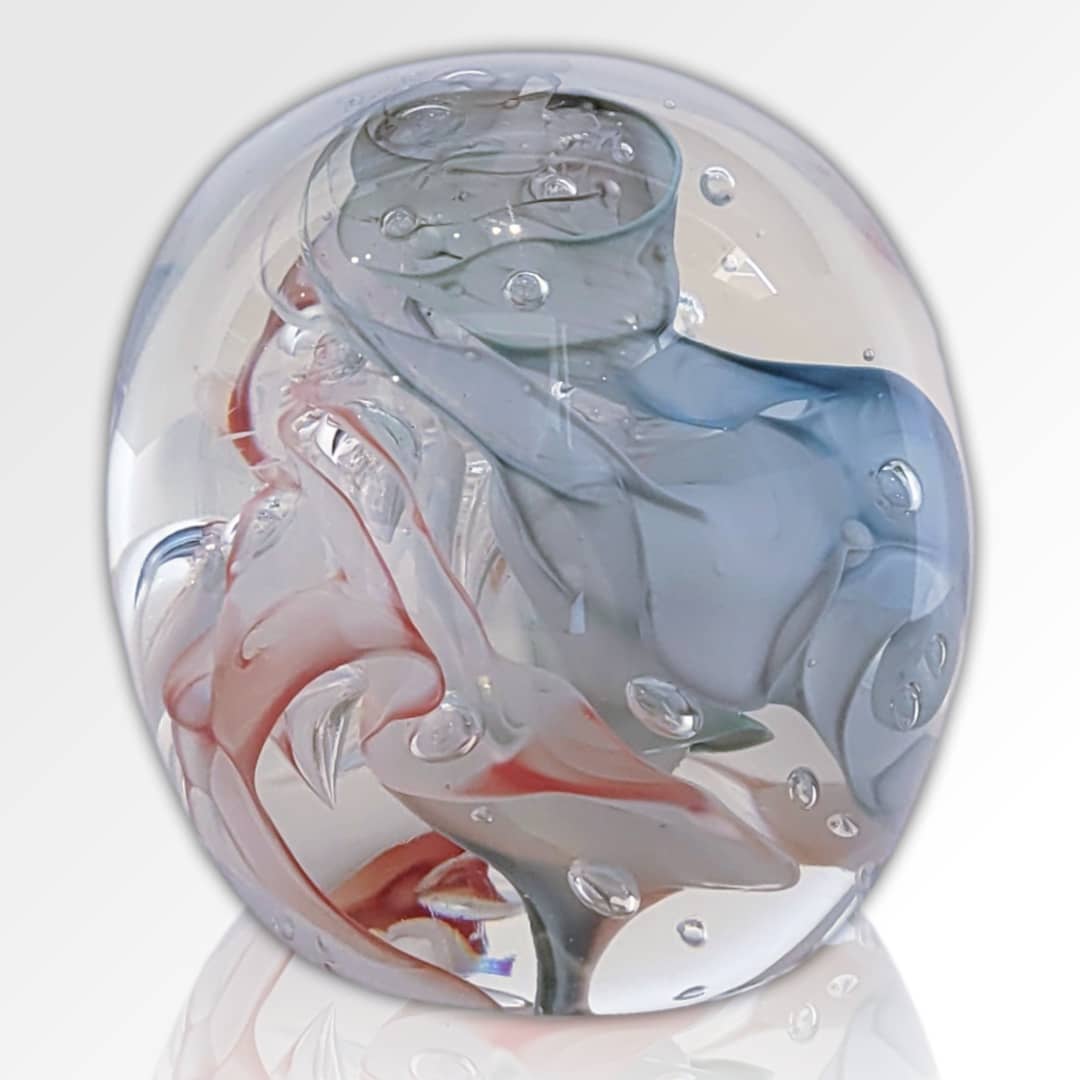 Peninsula-Based Australian Glass Artist Roberta Easton ~ 'Bubbly Sphere, Pastel' - Curate Art & Design Gallery Sorrento Mornington Peninsula Melbourne