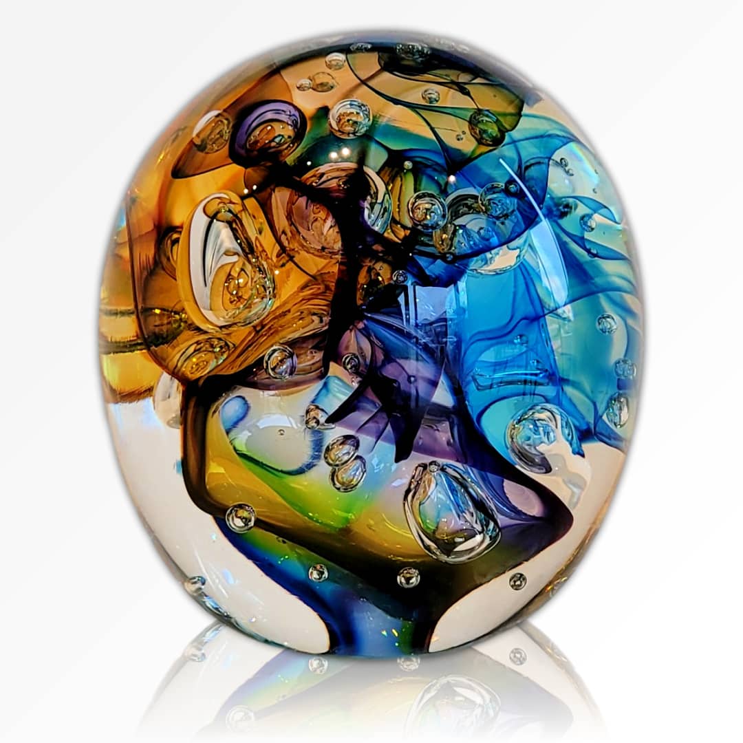 Peninsula-Based Australian Glass Artist Roberta Easton ~ 'Bubbly Sphere, Dynamic' - Curate Art & Design Gallery Sorrento Mornington Peninsula Melbourne