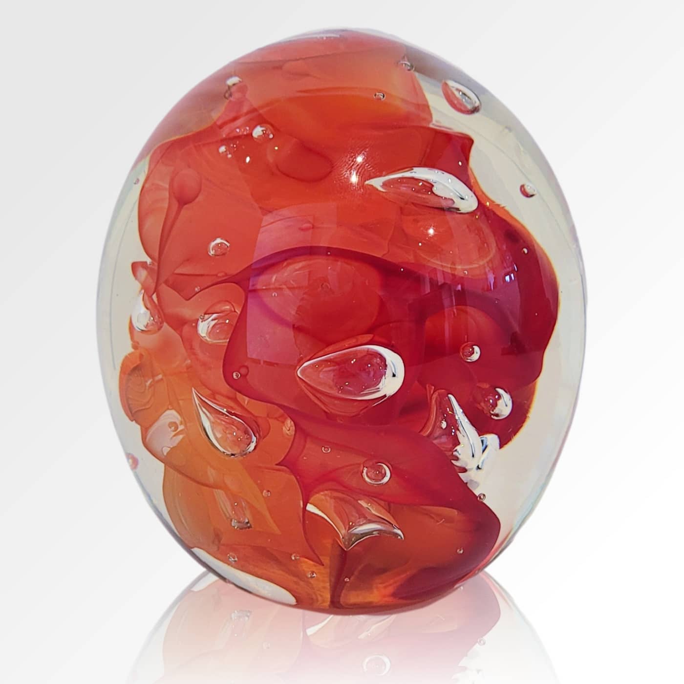 Peninsula-Based Australian Glass Artist Roberta Easton ~ 'Bubbly Sphere, Lava' - Curate Art & Design Gallery Sorrento Mornington Peninsula Melbourne