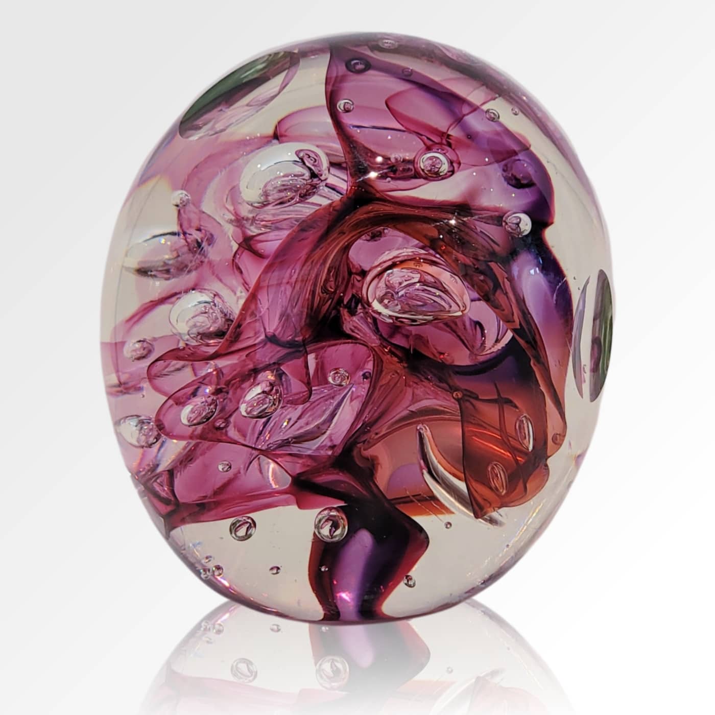 Roberta Easton Glass ~ 'Bubbly Sphere, Magenta' - Curate Art & Design Gallery Sorrento Mornington Peninsula Melbourne