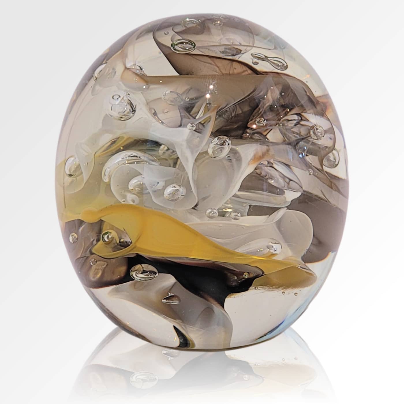Peninsula-Based Australian Glass Artist Roberta Easton ~ 'Bubbly Sphere, Sand' - Curate Art & Design Gallery Sorrento Mornington Peninsula Melbourne