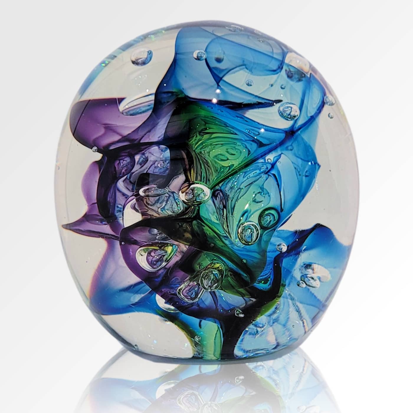 Peninsula-Based Australian Glass Artist Roberta Easton ~ 'Bubbly Sphere, Siren' - Curate Art & Design Gallery Sorrento Mornington Peninsula Melbourne