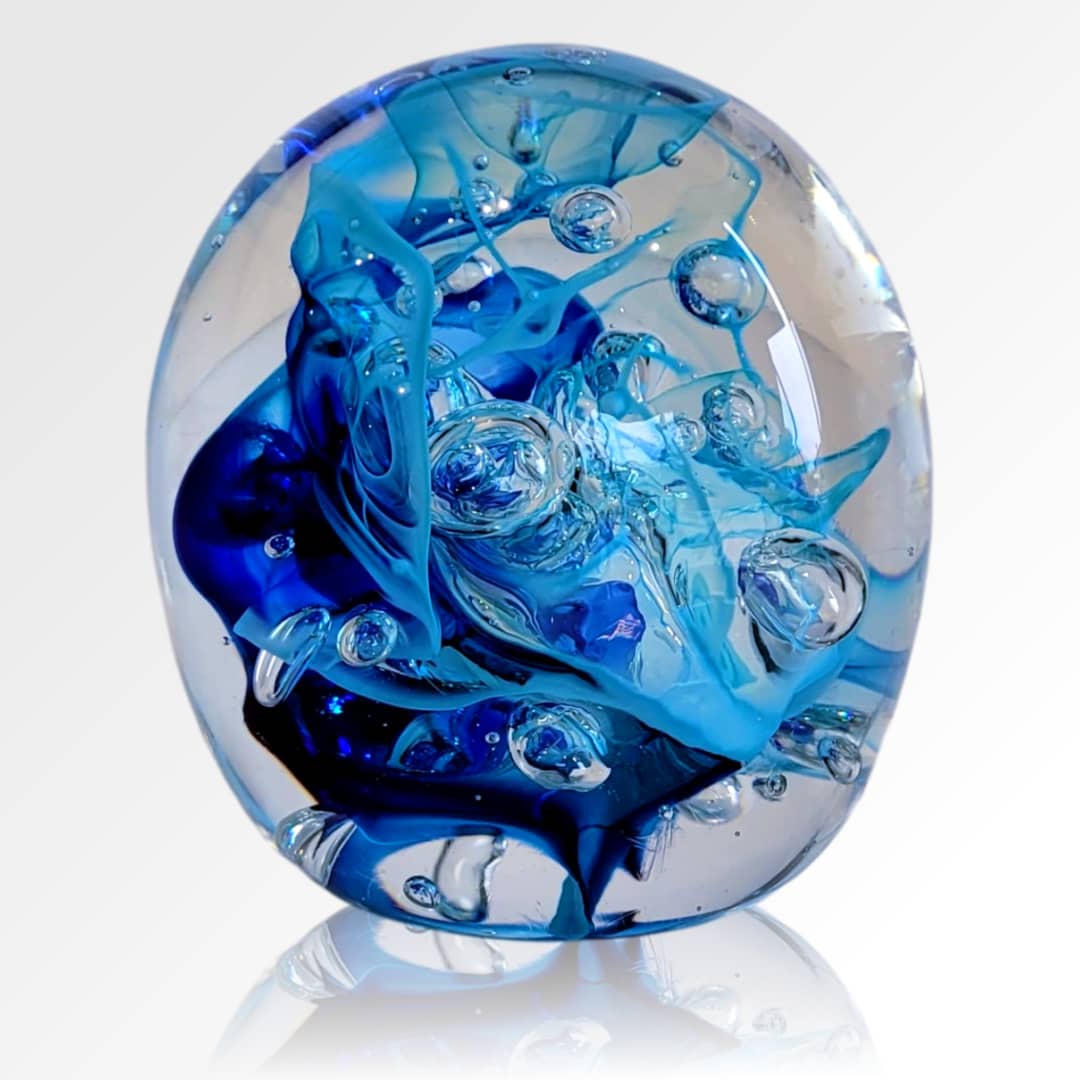Peninsula-Based Australian Glass Artist Roberta Easton ~ 'Bubbly Sphere, Sorrento' - Curate Art & Design Gallery Sorrento Mornington Peninsula Melbourne