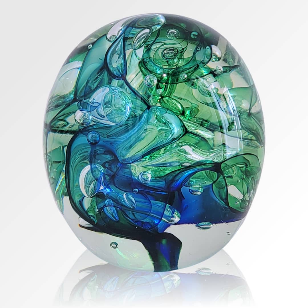Peninsula-Based Australian Glass Artist Roberta Easton ~ 'Bubbly Sphere, Parti' - Curate Art & Design Gallery Sorrento Mornington Peninsula Melbourne