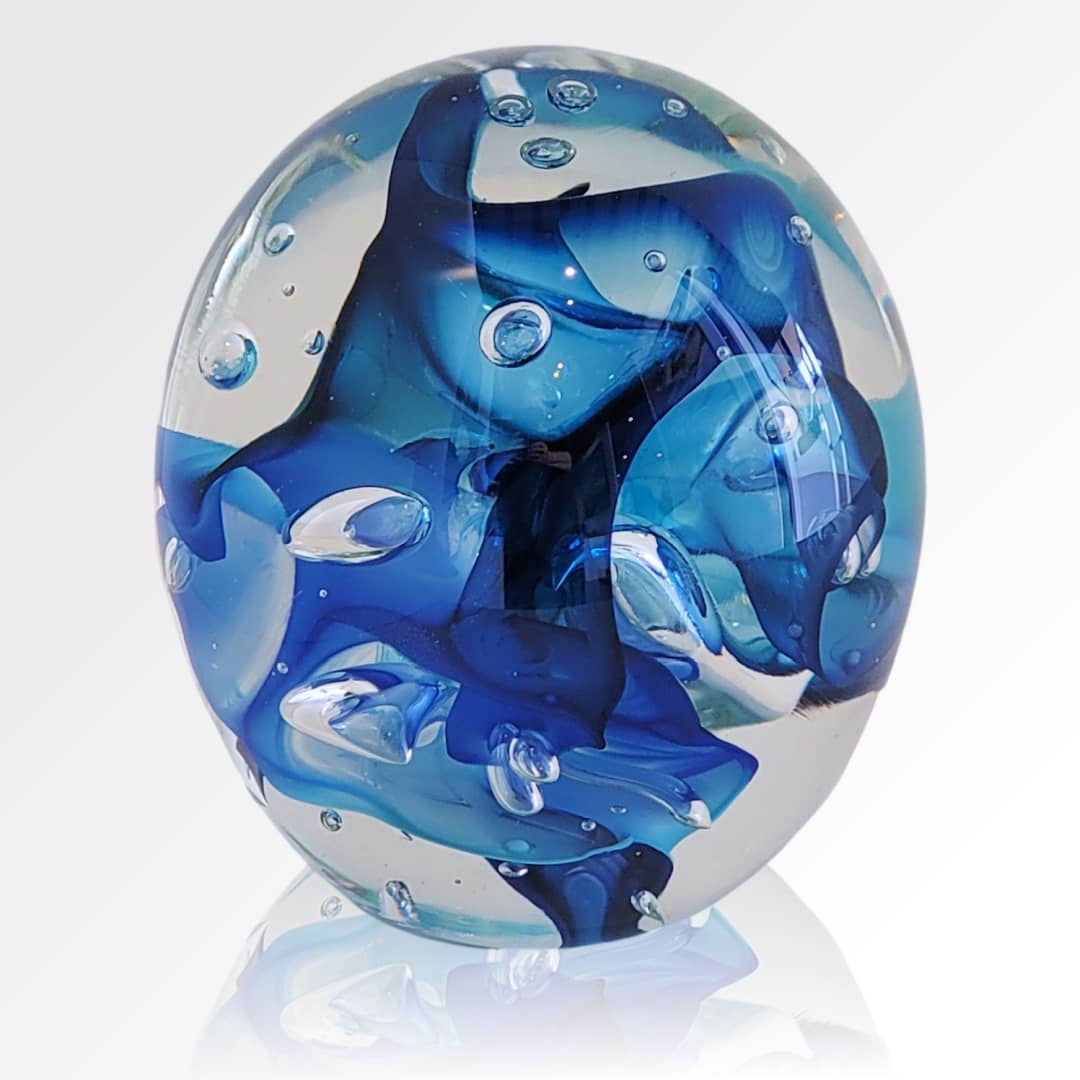 Peninsula-Based Australian Glass Artist Roberta Easton ~ 'Bubbly Sphere, Ocean' - Curate Art & Design Gallery Sorrento Mornington Peninsula Melbourne