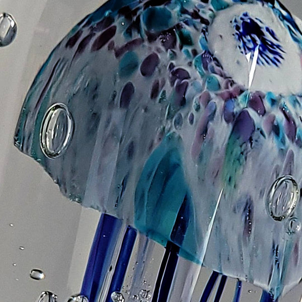 Sean O'Donoghue Glass ~ 'Jellyfish, Medium, Blue' (Sold)