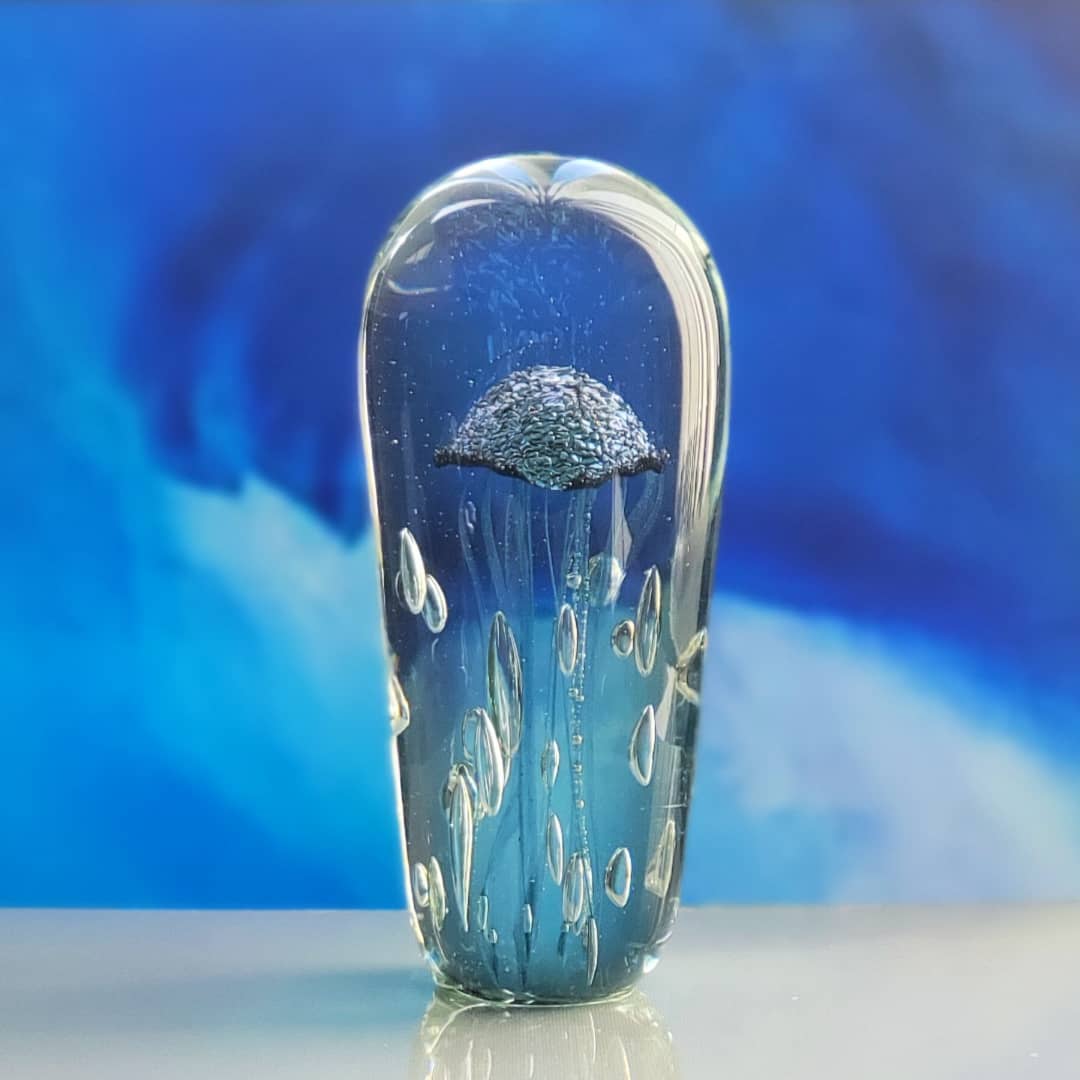 Sean O'Donoghue Glass ~ 'Jellyfish, Small, Iridescence' - Curate Art & Design Gallery Sorrento Victoria